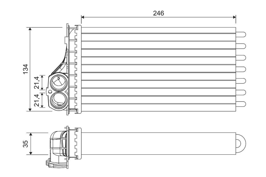 Radiateur de chauffage VALEO ref. 811567